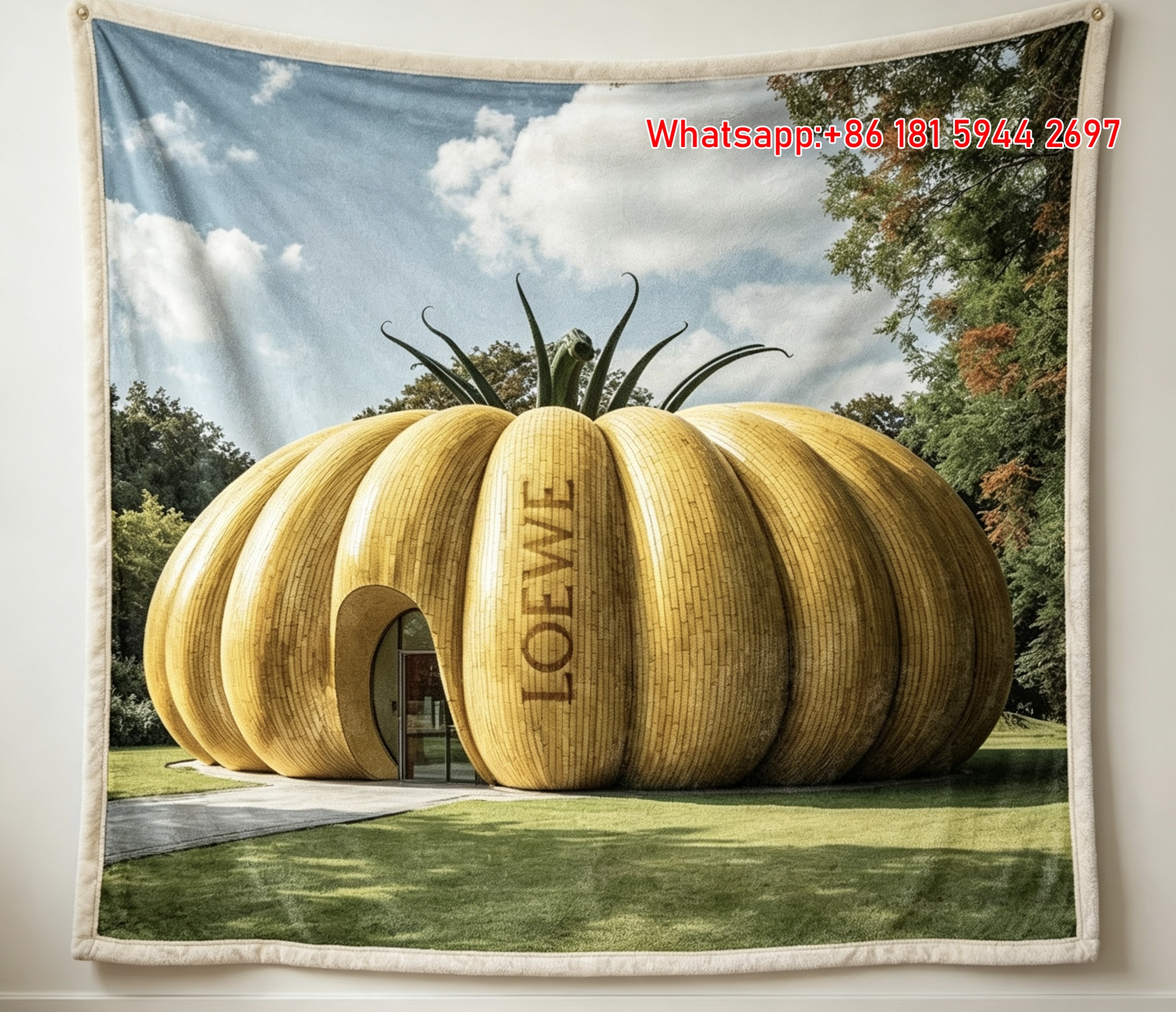 LOEWE Anthurium Print Flannel Throw Blanket for Sofa L109